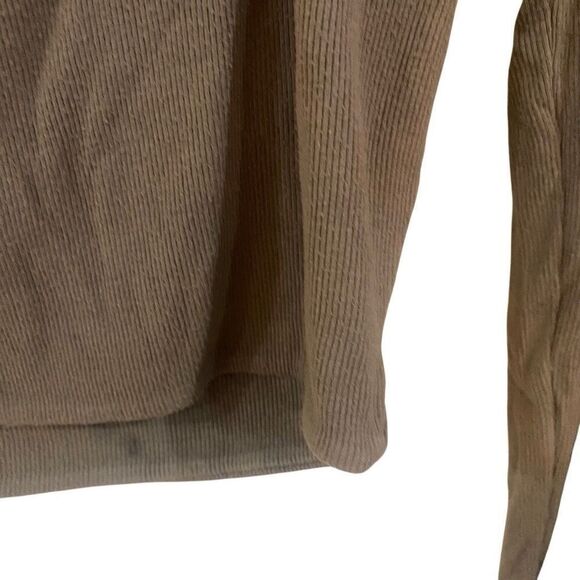 Parallel apparel large long sleeve brown crop top - Picture 3 of 4